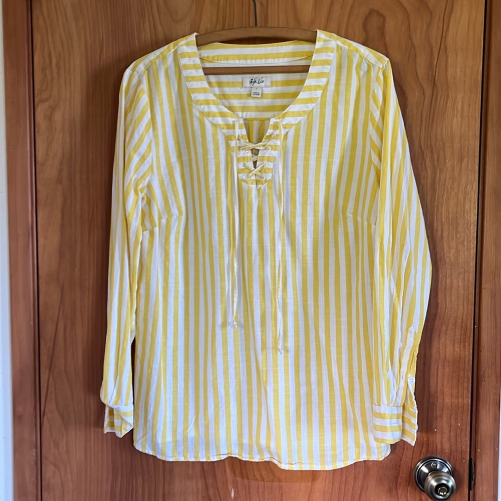 Cotton long sleeve top Style&co